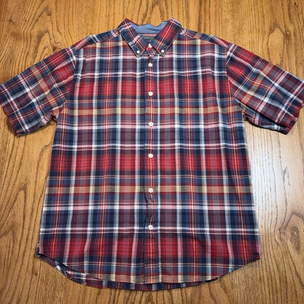 Lot‎ of 3 Woolrich Short Sleeve Button Up Shirts Men's Large Heather Gray Plaid - Picture 2 of 11